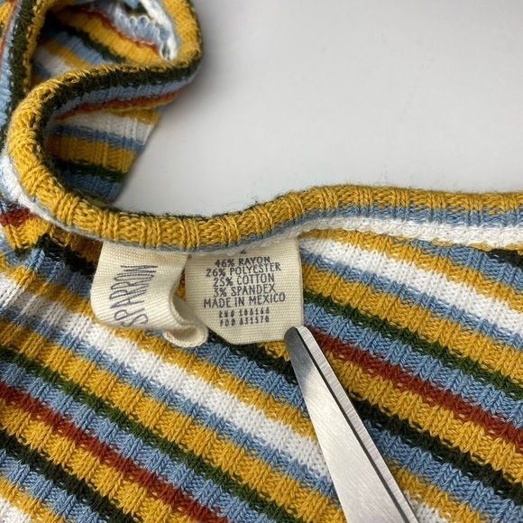 Sky and sparrow knit striped cropped top L - Picture 7 of 9